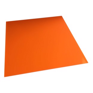 Akrylplate 3:0x500x500 mm Flou. Orange