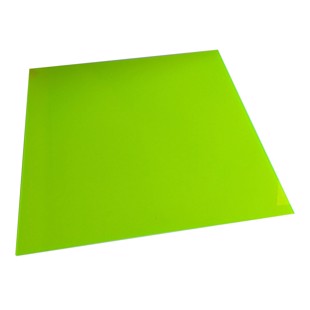 Akrylplate: 3:0x500x500 mm - Flou. Grønn