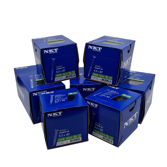 Skruvsortiment med store skruer