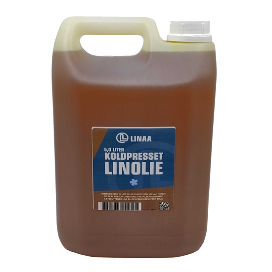 Kaldpresset Linolje - 5,0 Liter