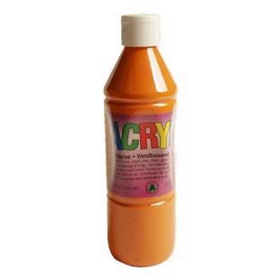 Akrylmaling - Orange 0:5 liter