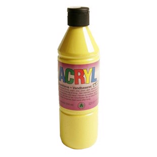 Akrylmaling - Blandegul 0:5 liter