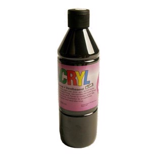 Akrylmaling - Svart 0:5 liter