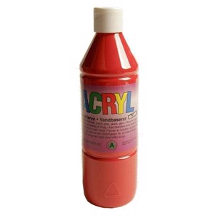 Akrylmaling - Rød 0:5 liter