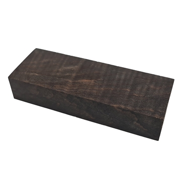 Stabilisert Curly Maple - Mørkebrun