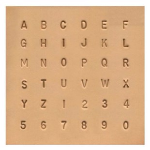 Punselsett - Alfabet og tall - 6:5 mm