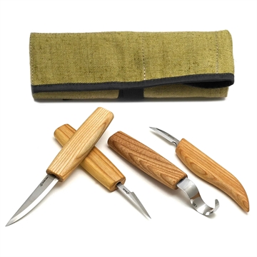 Spikkeknivsett Beaver Craft - 4 deler Venstre