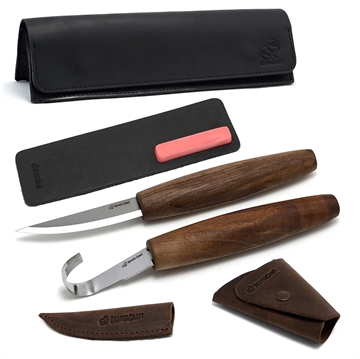 Spikkeknivsett Beaver Craft DeLuxe - Sort