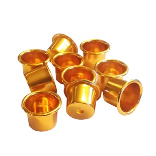 Lysmansjetter 22 mm: gullfarget - 10 stk