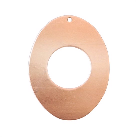 Kobbersjablon 10 stk - Oval 41x31 mm