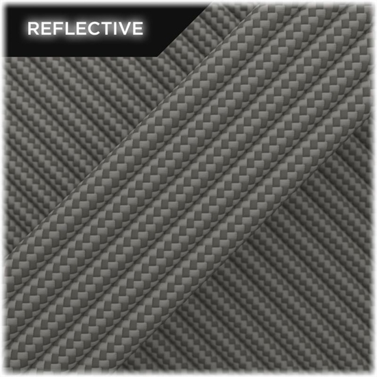 Paracord Refleks 10 m - Dark Grey Stripe