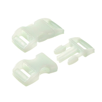 Klikkspenne plast 10 mm - Hvit - 10 stk.