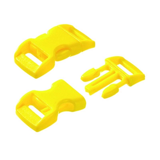 Klikkspenne plast 10 mm - Gul - 10 stk.