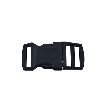 Klikkspenne plast 16 mm - Sort - 10 Stk