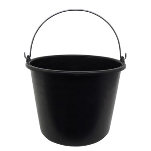 Bøtte 12 liter med hank sort